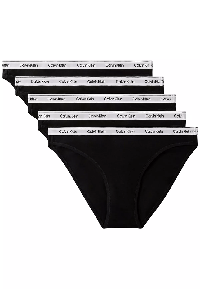 Calvin Klein Calvin Klein Kadın Slim Fit  Bel Lastikli Calvin Klein Yazılı Siyah Bikini Altı 000QD5208E-UB1