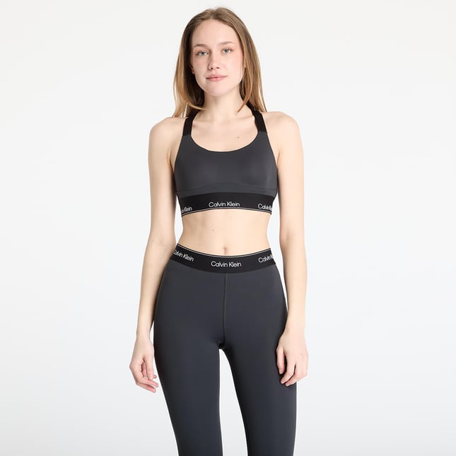 Calvin Klein Calvin Klein Kadın Vücudu Saran Kalıp Beli Elastik Bantlı Hızlı Kuruyan Kumaş Siyah Spor Sütyen LVGWS5K137-UB1