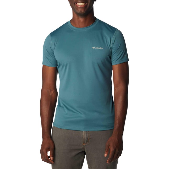 Columbia Columbia Erkek Yuvarlak Yaka Kısa Kollu Logolu Yeşil T-Shirt 1533313-336