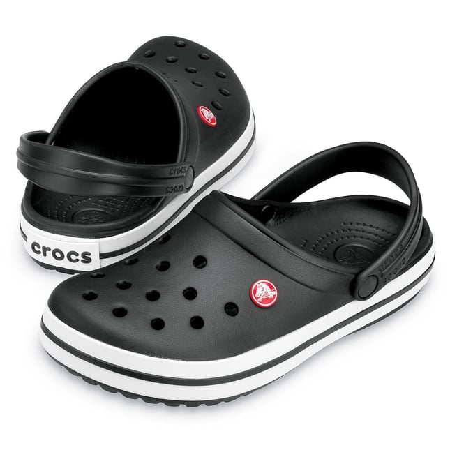 Crocs UNISEX Renkli Logo Detaylı Günlük Siyah Terlik 11016-001