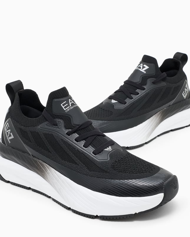 Ea7 Erkek Bağcıklı Rahat Taban Logo Detaylı Deri Günlük Siyah Sneaker 7X000343 AF18639-MC032