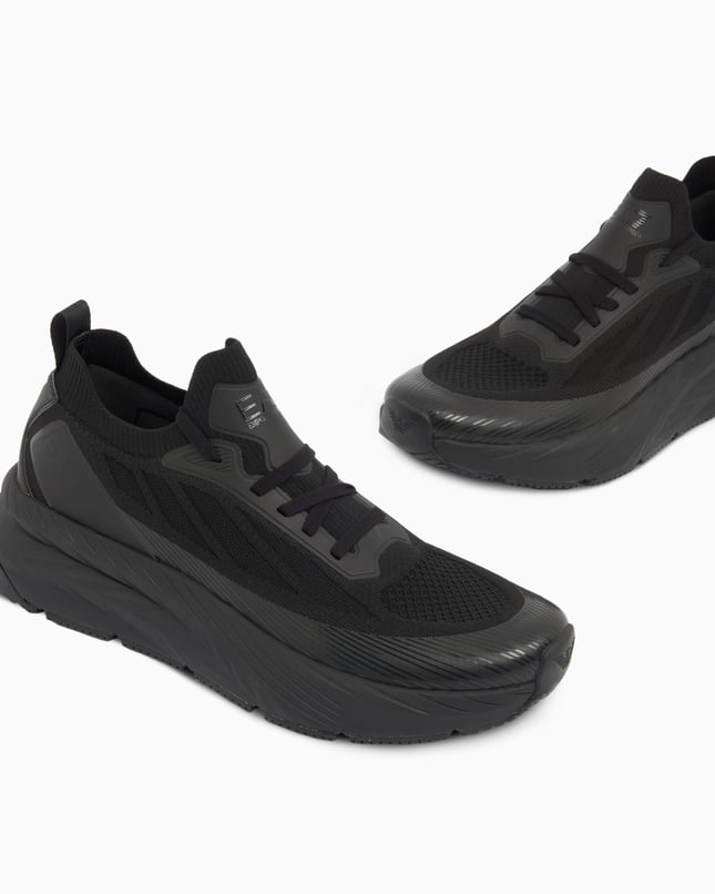 Ea7 Erkek Bağcıklı Rahat Taban Logo Detaylı Deri Günlük Siyah1 Sneaker 7X000343 AF18639-MC513