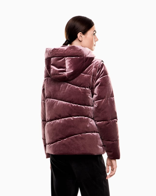 Ea7 Kadın Çıkarılabilir Fermuarlı Kapüşon Ve Kollar Uyumlu İşlemeli Logo Cepli Bordo Mont 7W000441 AF15654-M5064