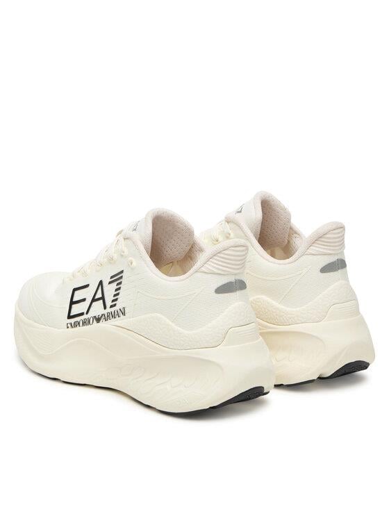 Ea7 Erkek Rahat ve Yüksek Taban Nefes Alabilen Üst Yüzeyli Beyaz-Siyah Sneaker X8X245 XK442-MZ212