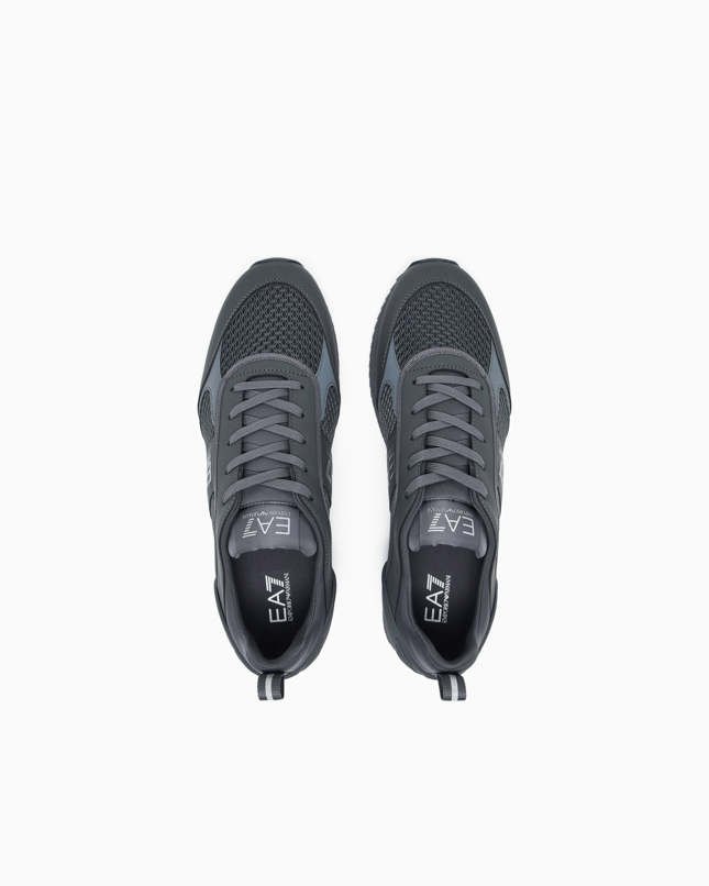 Ea7 Unısex Nefes Alabilen File Detaylı Rahat Taban Kartal Logo Motifli Gri Sneaker 7X000334 AF18610-M8341