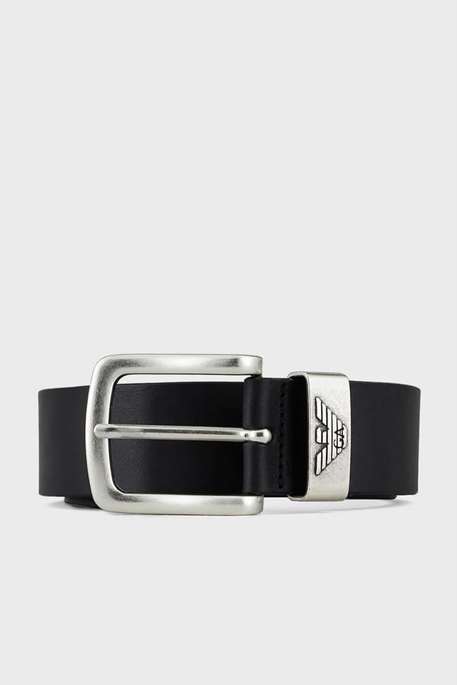 Emporio Armani Emporıo Armani Erkek %100 Deri Marka Logolu Siyah Kemer Y4S201 YDD6G-001