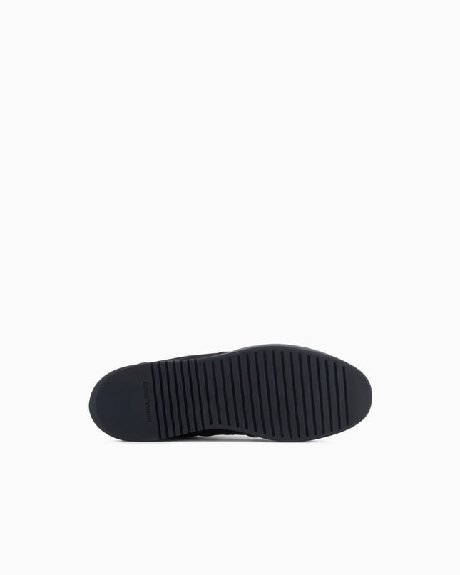 Emporıo Armani Erkek Bağcıklı Bağlama Yuvarlak Burun Deri Rahat Taban Siyah Sneaker EM003062 AF18210-UC001