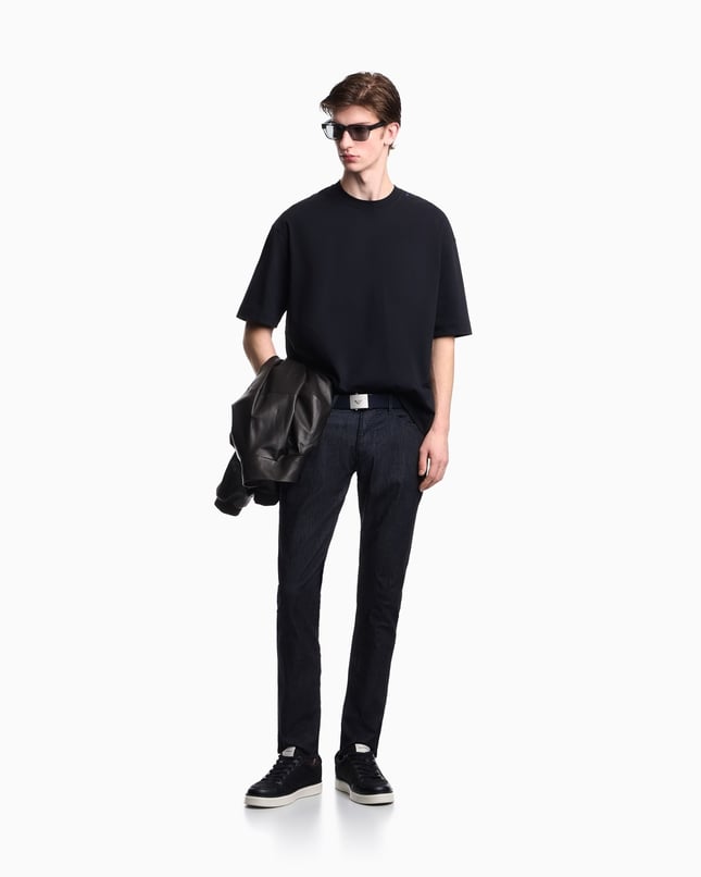 Emporıo Armani Erkek Dokuma Kumaş  Normal Bel  Düz Model Lacivert Jeans EM000121 AF22814-MB001