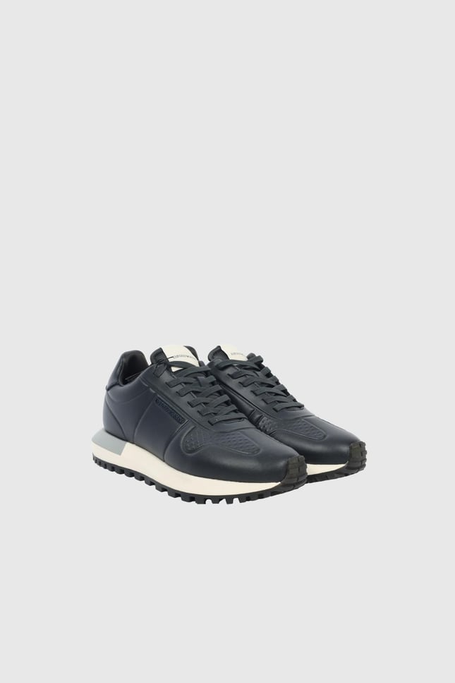 Emporıo Armani Erkek Kaydırmaz Yüksek Rahat Taban Süet Lacivert Sneaker EM003740 AF19726-MB007