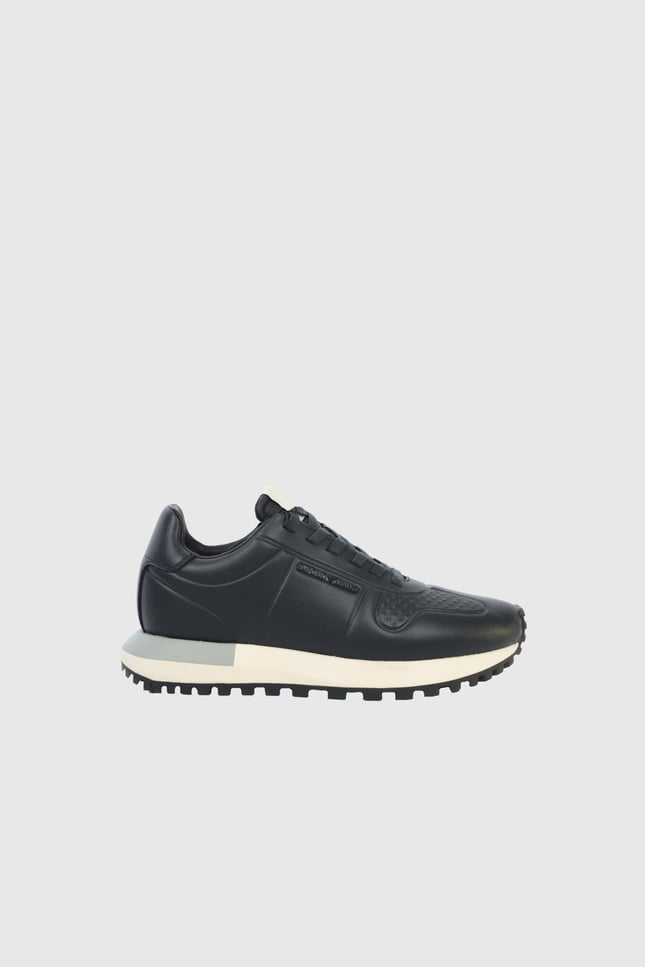Emporıo Armani Erkek Kaydırmaz Yüksek Rahat Taban Süet Lacivert Sneaker EM003740 AF19726-MB007