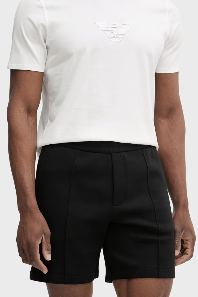 Emporio Armani Emporıo Armani Erkek Normal Kesim Pileli Pamuklu Siyah BERMUDA EM004544 AF10013-UC001