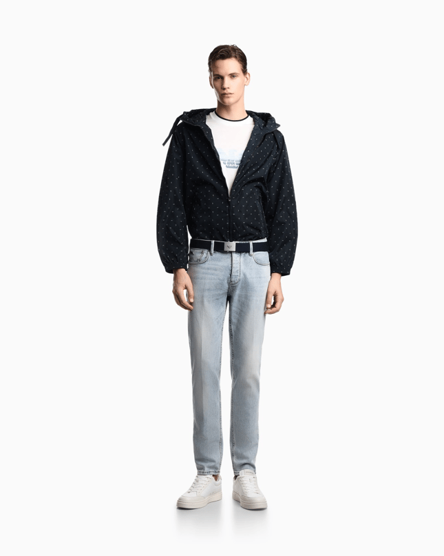 Emporıo Armani Erkek Normal Bel Slim Fit Dar Paça Mavi Jeans EM000668 AF22251-MB003