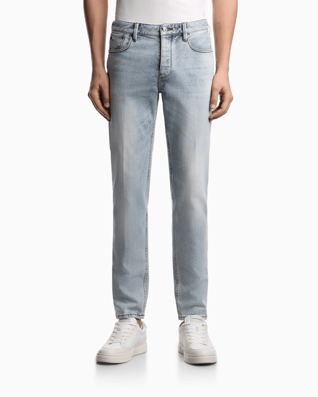 Emporıo Armani Erkek Normal Bel Slim Fit Dar Paça Mavi Jeans EM000668 AF22251-MB003