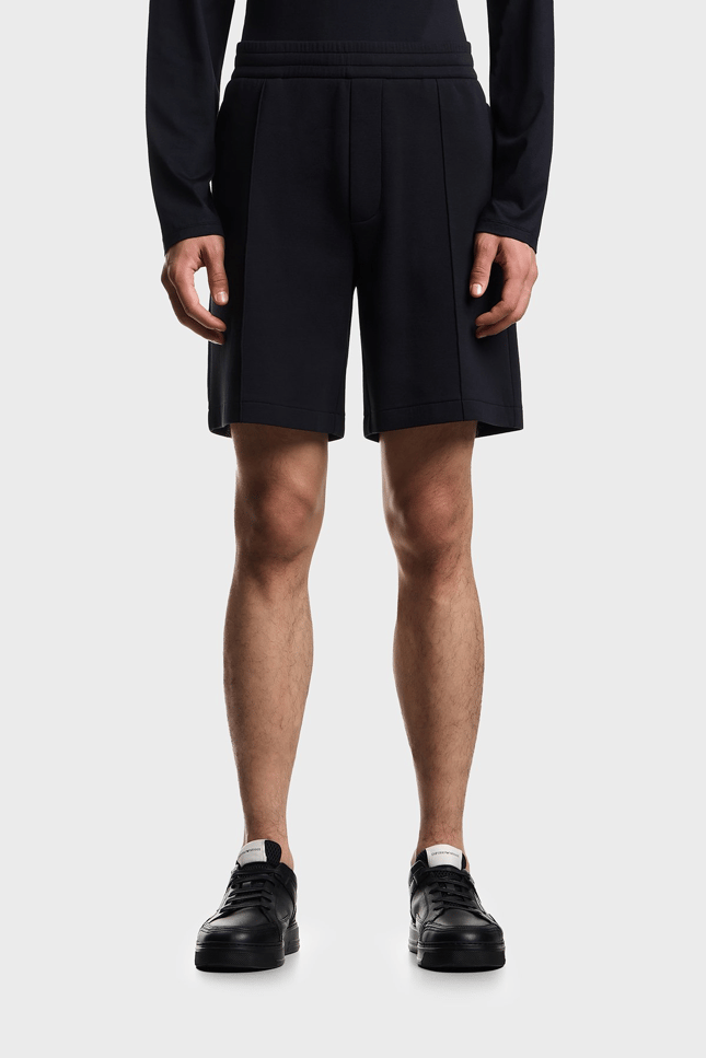 Emporio Armani Emporıo Armani Erkek Normal Kesim Pileli Pamuklu Lacivert BERMUDA EM004544 AF10013-UB118