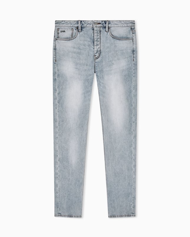 Emporıo Armani Erkek Normal Bel Slim Fit Dar Paça Mavi Jeans EM000668 AF22251-MB003