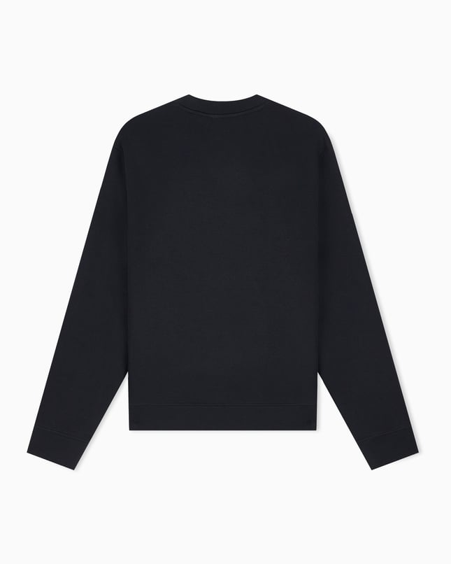 Emporıo Armani Erkek Normal Kalıp Yuvarlak Yakalı Logo Detaylı Pamuklu Çift Jarse Kumaşlı Siyah1 Sweatshirt EM007352 AF10013-MC721