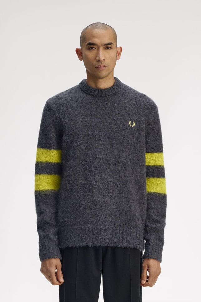 Fred Perry Erkek Bisiklet Yaka Uzun Kol Pamuklu Regular Fit Gri Hırka K1551-297