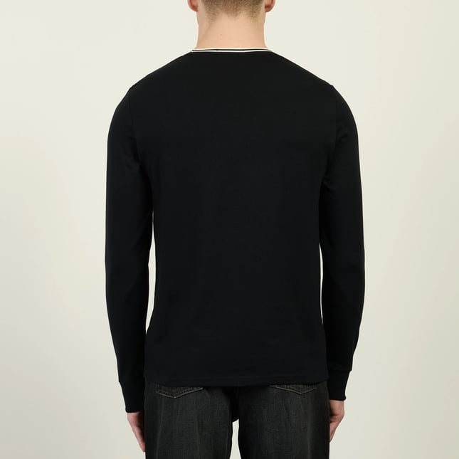 Fred Perry Erkek Uzun Kol Pamuklu Bisiklet Yaka Düz Lacivert Kazak M9602-R88