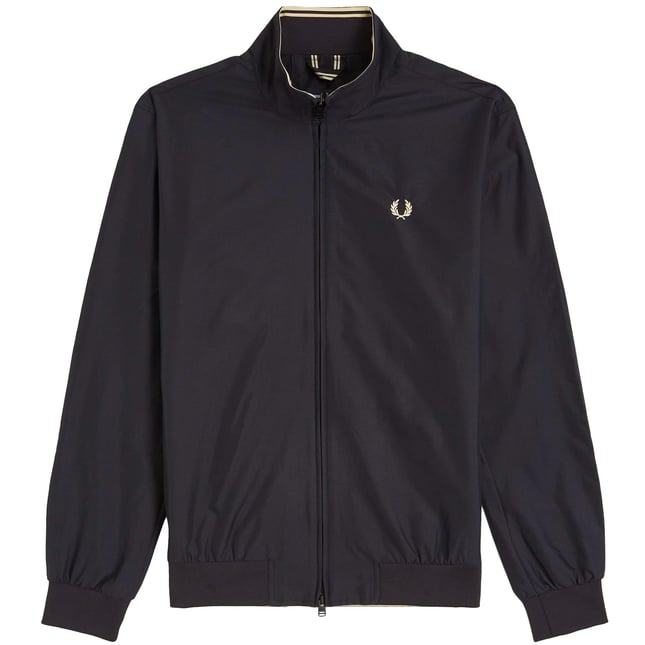 Fred Perry Fred Perry Unısex Dik Yaka Fermuar Kapamalı Sol Gögüs Defne Çelenkli Siyah Ceket J2660-350