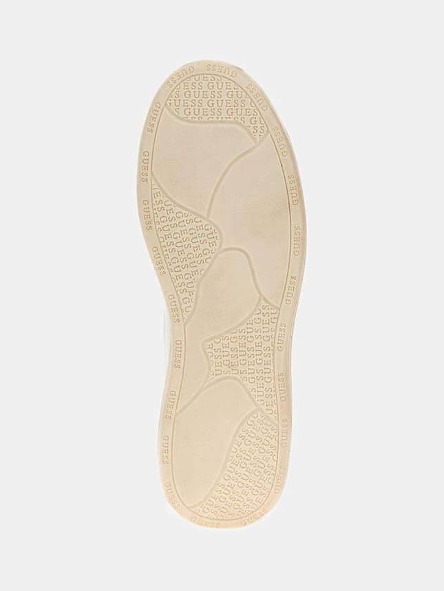 GUESS Erkek Bağcıklı Marka Logolu Spor Stil Beyaz Sneaker FM8VIB FAP12-WBROC