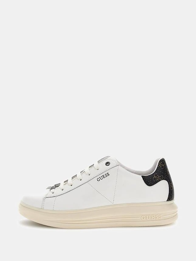 GUESS Erkek Bağcıklı Marka Logolu Spor Stil Beyaz Sneaker FM8VIB FAP12-WBROC