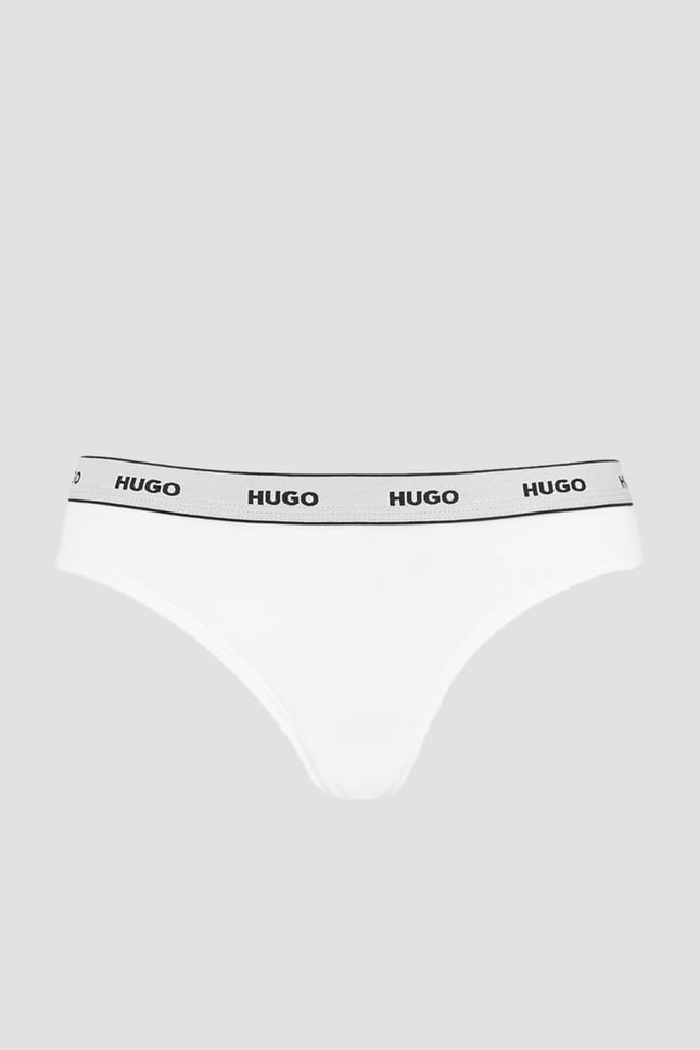 HUGO Kadın Marka Logo Detaylı Beli Lastikli Beyaz Külot 50469657-100