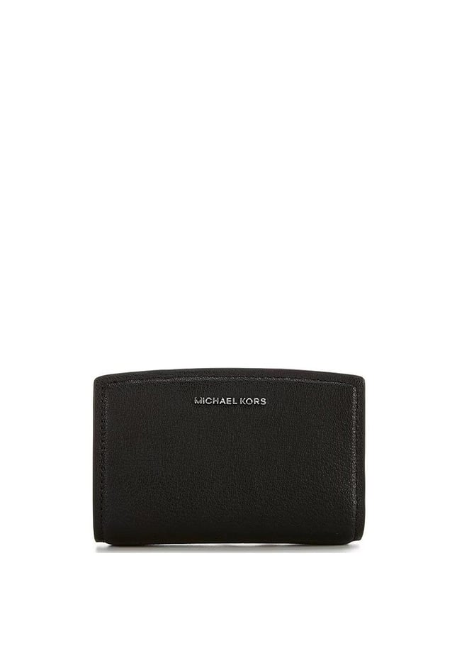 Michael Kors Michael Kors Kadın Kart ve Nakit Bölmeli Fermuarlı Ve Çıtçıt Kapama Deri Siyah Cüzdan 32S5SYTZ2L-BLACK