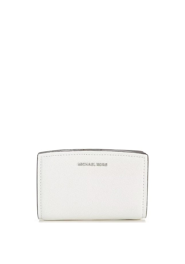 Michael Kors Michael Kors Kadın Kart ve Nakit Bölmeli Fermuarlı Ve Çıtçıt Kapama Deri Beyaz Cüzdan 32S5SYTZ2L-OPTICWHITE