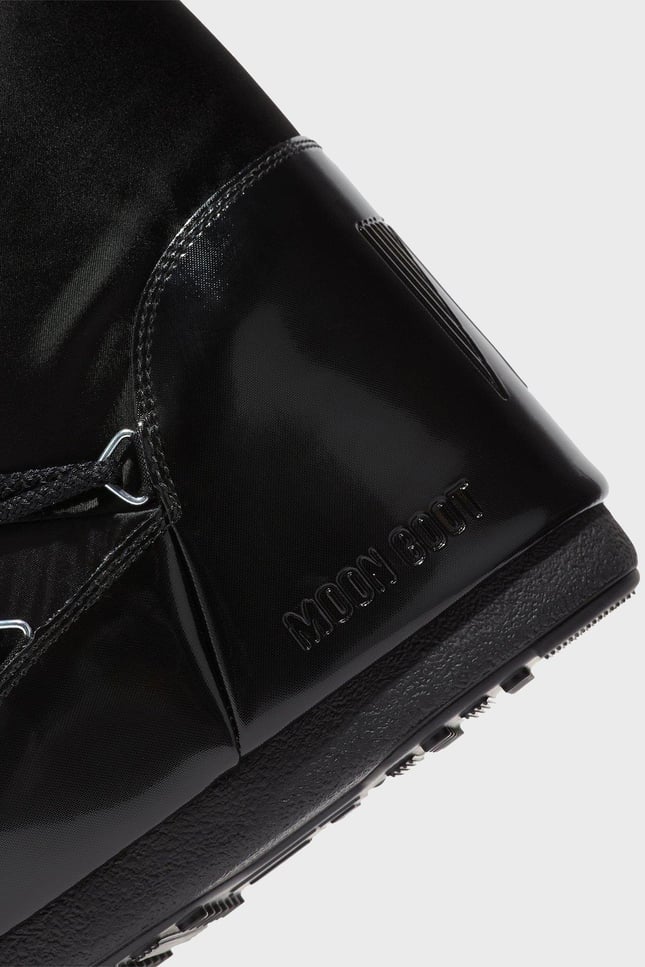 Moon Boot Kadın Parlak Logo Desenli Su İtici Kaydırmaz Tabanlı Uzun Kar Siyah Bot & Bootie 80D1401680-N001
