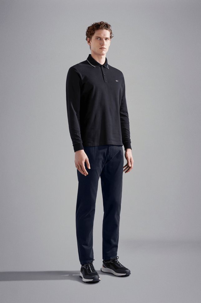 Paul Shark Erkek Dokuma Kumaş  Normal Bel  Düz Model Lacivert Pantolon 14314055-013