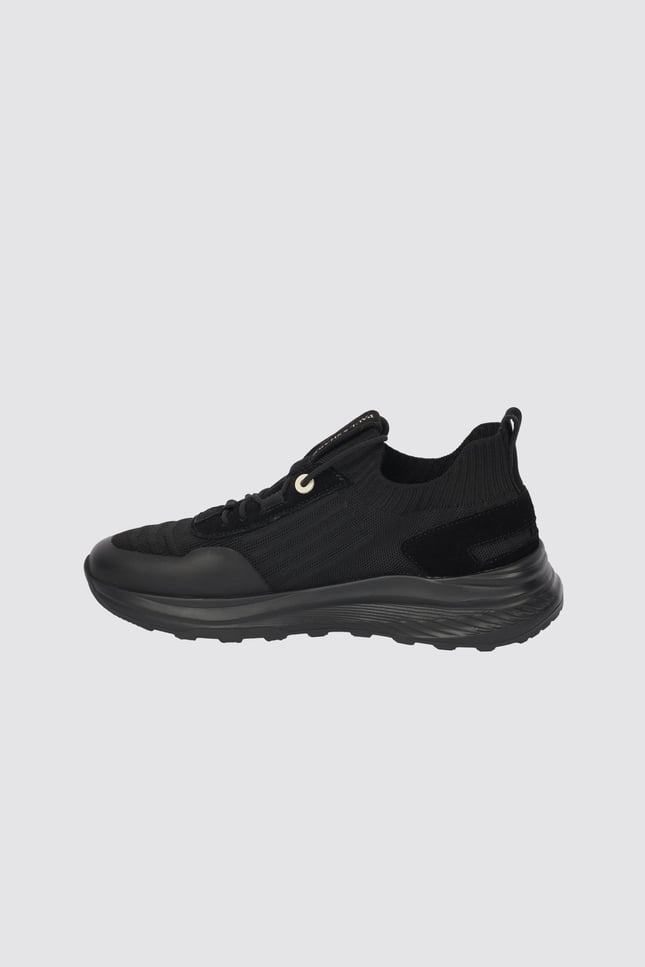 Paul Shark Erkek Logo Detaylı Düşük Bilekli Nefes Alabilen Üst Yüzeyli Siyah Sneaker 16318022-011