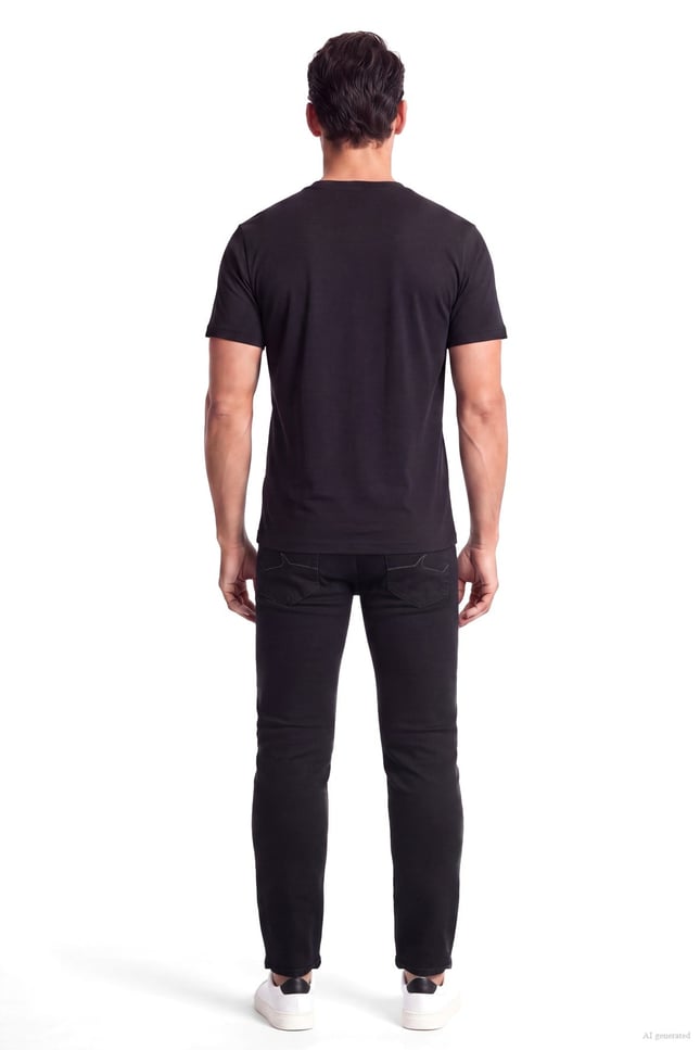 Paul Shark Erkek Normal Kalıp Düz Paça Esnek Denim Siyah Pantolon 16314143-J11