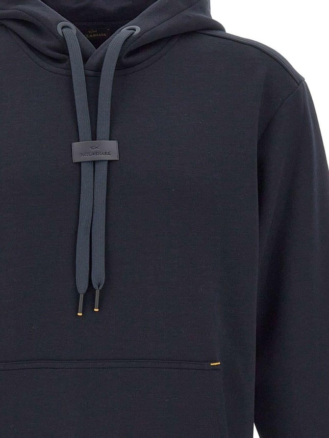 Paul Shark Erkek Regular Fit Kapüşonlu Yaka Uzun Kollu Lacivert Sweatshirt 15311852-050