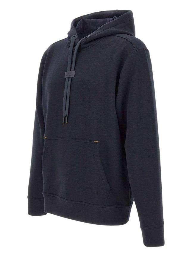 Paul Shark Erkek Regular Fit Kapüşonlu Yaka Uzun Kollu Lacivert Sweatshirt 15311852-050