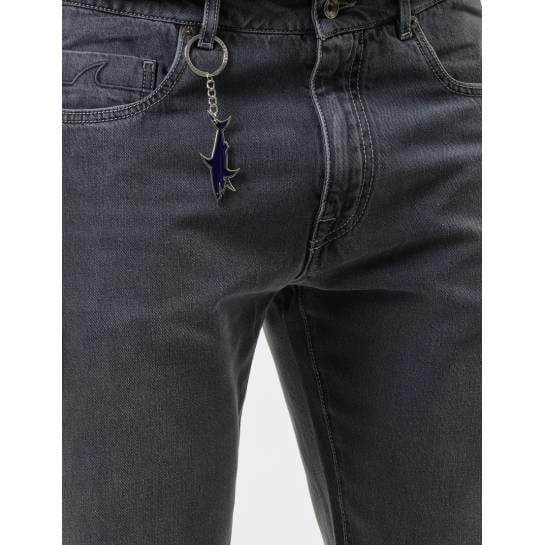 Paul Shark Erkek Regular Fit Normal Bel Düz Paça Pamuklu Esnek Denim Gri Pantolon 15314160-J08