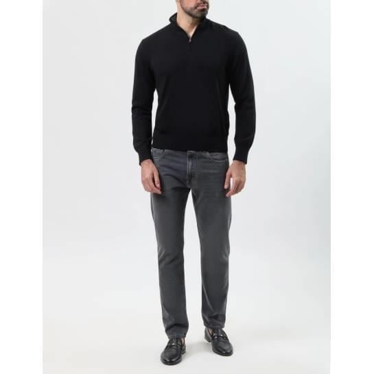 Paul Shark Erkek Regular Fit Normal Bel Düz Paça Pamuklu Esnek Denim Gri Pantolon 15314160-J08