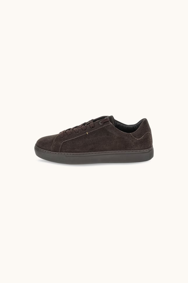 Paul Shark Erkek Süet Deri Logo Armalı Bağcıklı Düz ve Rahat Tabanlı Kahverengi Sneaker 16318007-306