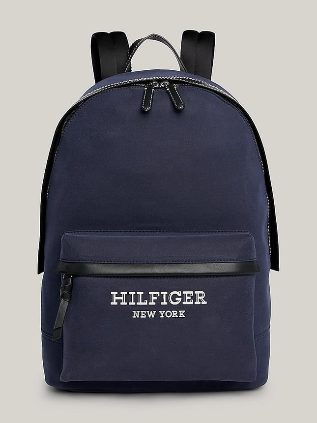 Tommy Hilfiger Tommy Hilfiger Erkek Ana Bölmeli Kayma Cepli Marka Logolu Ayarlanabilir Omuz Askılı Mavi Sırt Çantası AM0AM11813-DW6