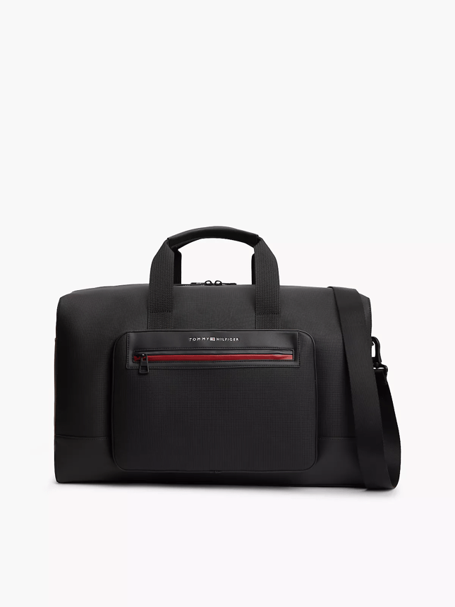 Tommy Hilfiger Tommy Hilfiger Erkek Çok Bölmeli Deri Kısa Ve Uzun Askılı Fermuar Kapama Siyah Valiz AM0AM14160-BDS