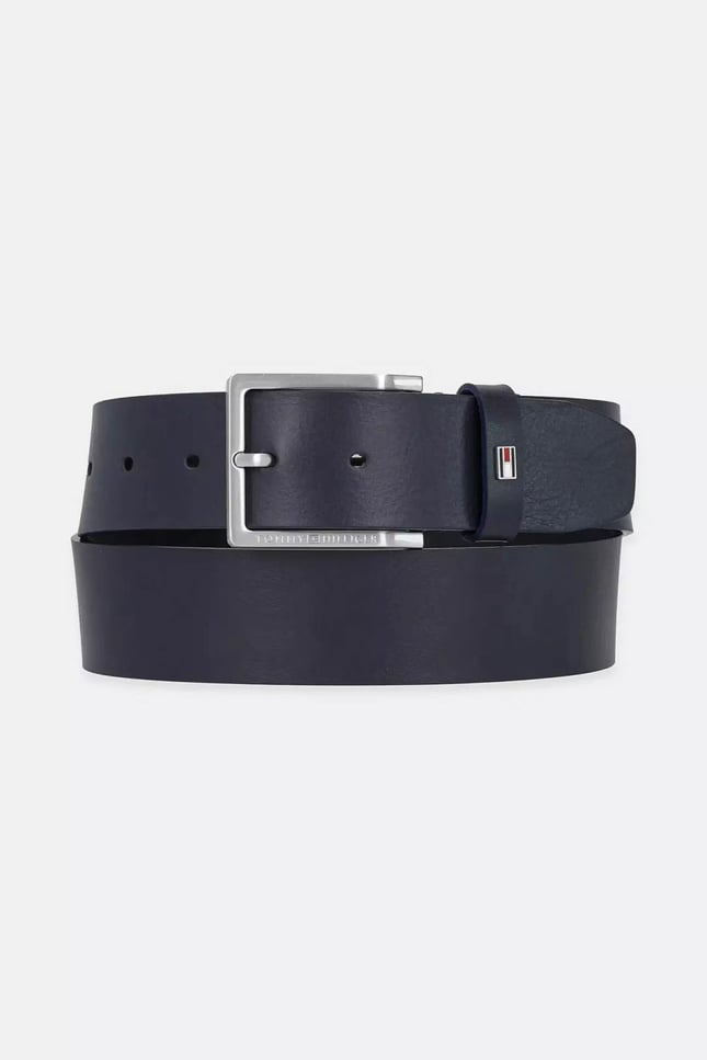 Tommy Hilfiger Erkek Metal Tokalı Ayarlanabilir Deri Lacivert Kemer AM0AM13175-DW6
