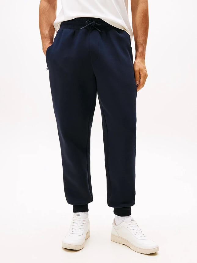 Tommy Hilfiger Erkek Normal Kalıp Beli ve Paçası Lastikli Pamuklu Lacivert Eşofman Altı MW0MW41357-DW5