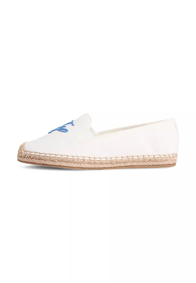Tommy Hilfiger Tommy Hilfiger Kadın Hafif ve Nefes Alabilir Tasarımlı Logo Nakışlı Beyaz Espadril FW0FW09240-YBL