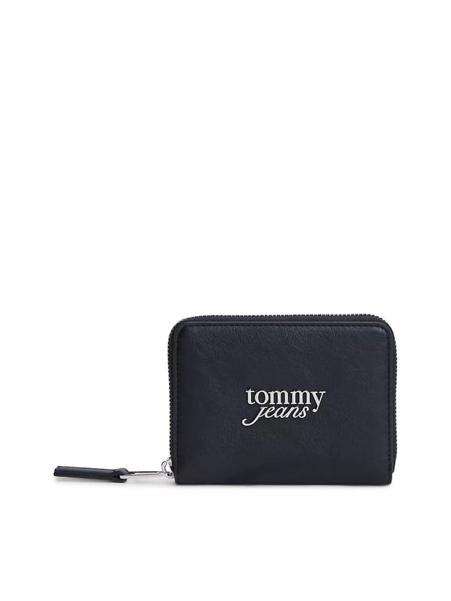 Tommy Hilfiger Tommy Hilfiger Kadın Metalik Kabartma Logolu Bozuk Para Cepli Siyah Cüzdan AW0AW18794-BDS