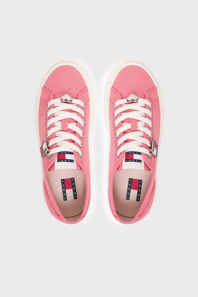 Tommy Hilfiger Kadın Platform Tabanlı TH Bayrak Logo Etiketli Pembe Sneaker EN0EN02959-TI5