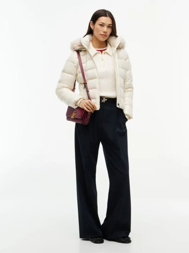 Tommy Hilfiger Kadın Regular Fit Yün İpek Karışımlı Saç Örgülü Üç Düğmeli  Metal Logolu Sarı Kazak WW0WW52222-Z00