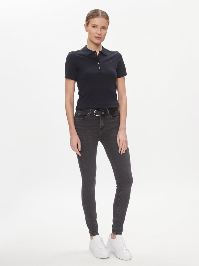 Tommy Hilfiger Tommy Hilfiger Kadın Skinny Fit Normal Belli Pamuklu Siyah Jeans WW0WW40624-1BZ