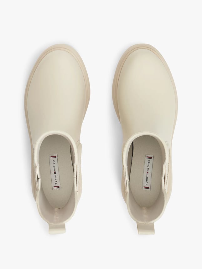 Tommy Hilfiger Kadın Yüksek Taban Elastik Bilek Tasarımlı Yüksek Taban Bej Bot & Bootie FW0FW09387-ACI