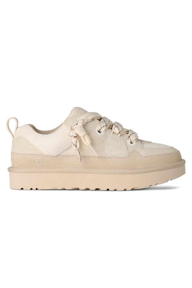 UGG UGG Kadın Düşük Bilekli Süet Detaylı EVA Tabanlı Deri Bej Sneaker 1168890-JASMINE