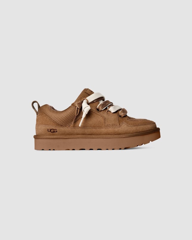 UGG UGG Kadın Düşük Bilekli Süet Detaylı EVA Tabanlı Deri Taba Sneaker 1168890-CHESTNUT