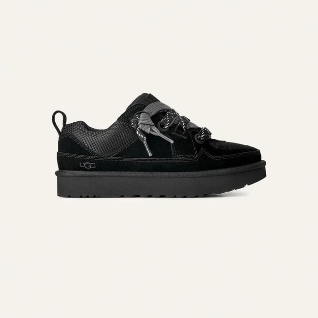 UGG UGG Kadın Düşük Bilekli Süet Detaylı EVA Tabanlı Deri Siyah Sneaker 1168890-BLACK